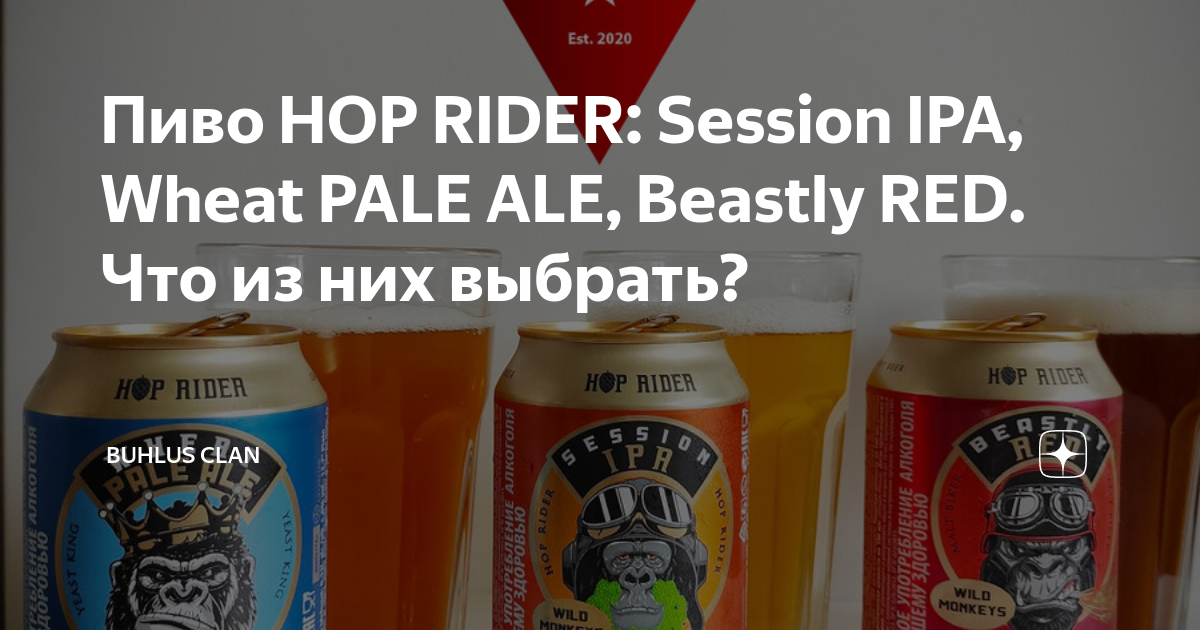 Пиво HOP RIDER Session IPA Wheat PALE ALE Beastly RED Что из них