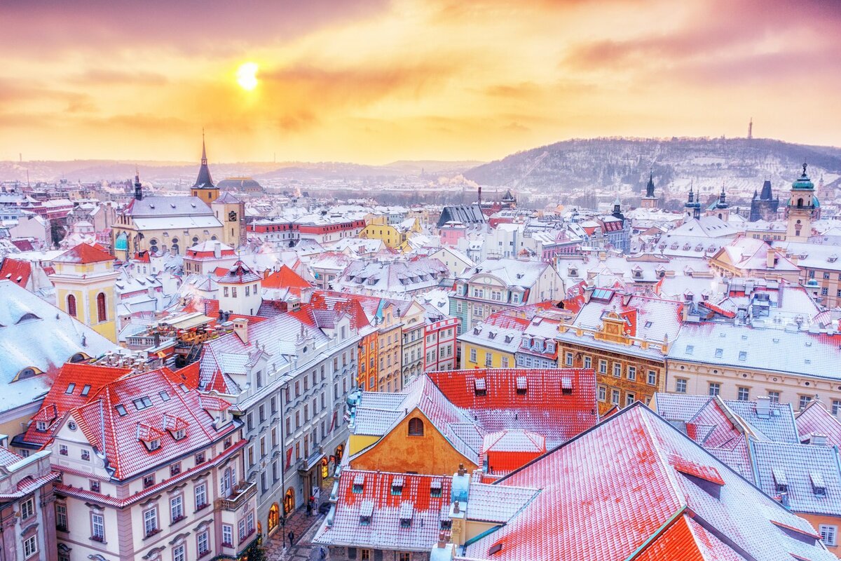 Прага Зимой Обои