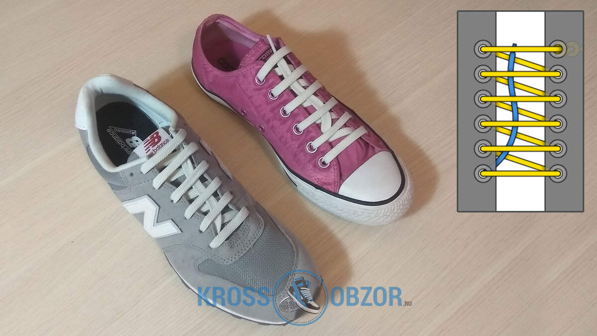Необычная шнуровка кед