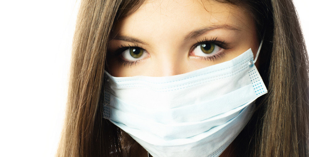 Teen Girls Wearing Surgical Masks