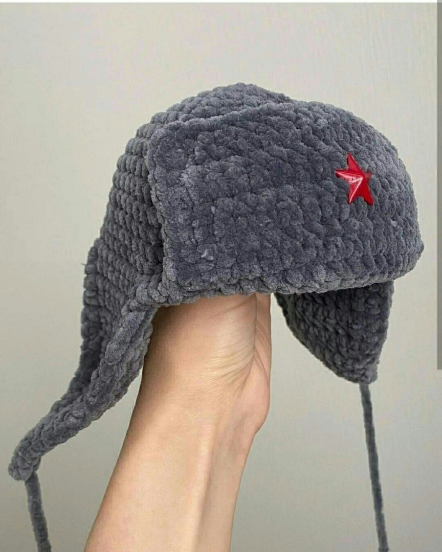 Как связать шапку ушанку спицами