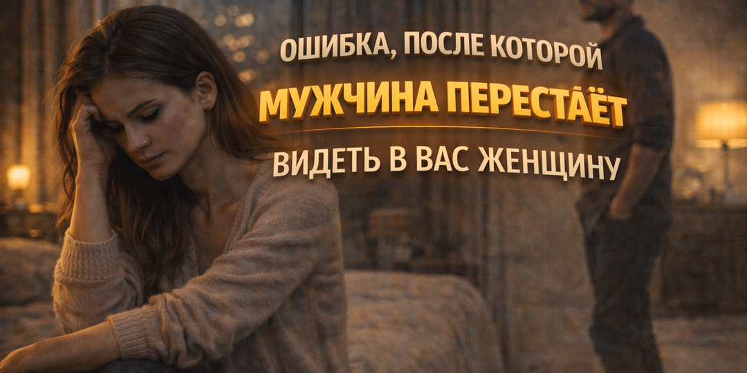 Ошибка, после которой мужчина перестаёт видеть в вас женщину.