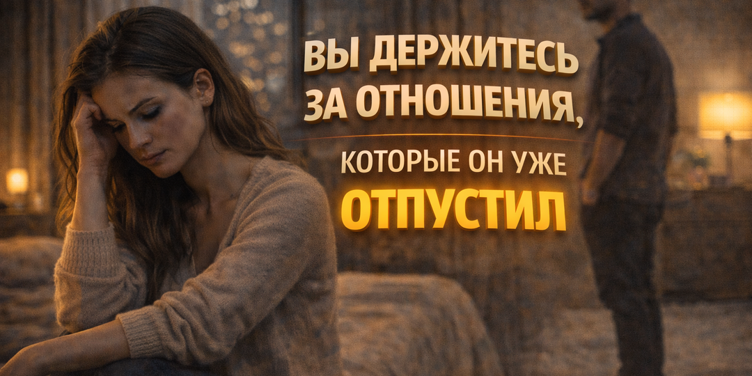 Вы держитесь за отношения, которые он уже отпустил.