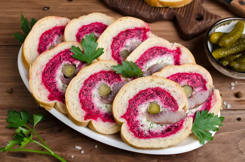 Кулинарные истории. Селёдка под шубой в багете