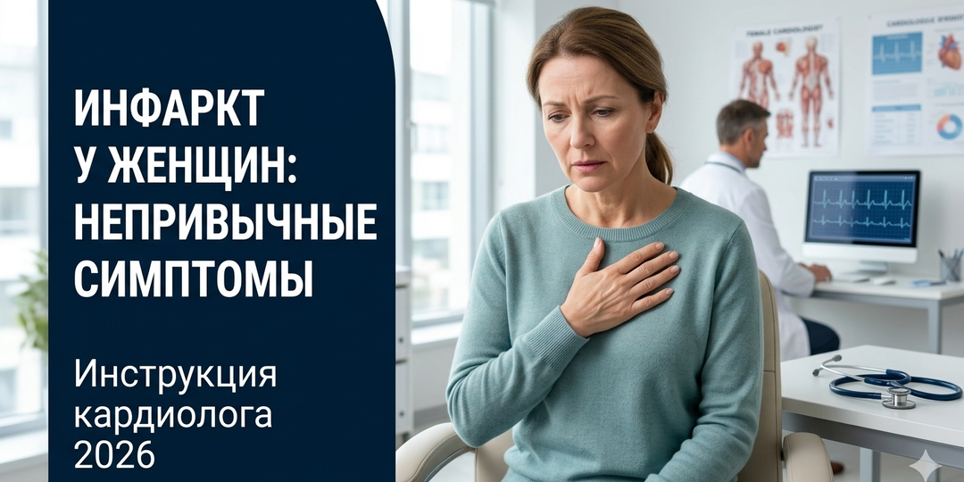 Инфаркт у женщин: почему «классические» признаки могут подвести