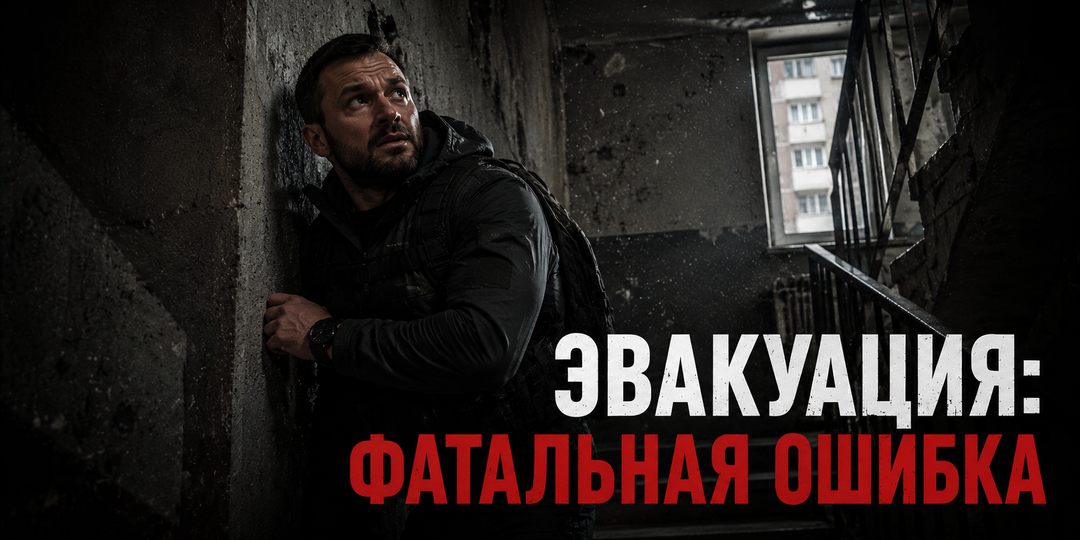БПЛА: 1 фатальная ошибка эвакуации на лестничной клетке