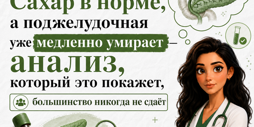 Сахар в норме, а поджелудочная уже медленно умирает — анализ, который это покажет, большинство никогда не сдаёт