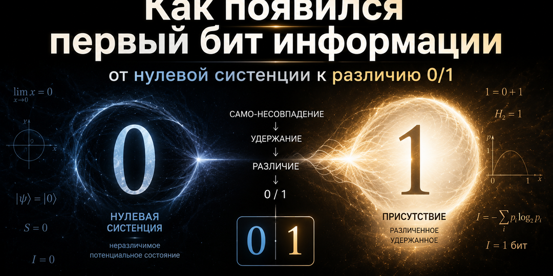 Как появился первый бит информации: от нулевой систенции к различию 0/1