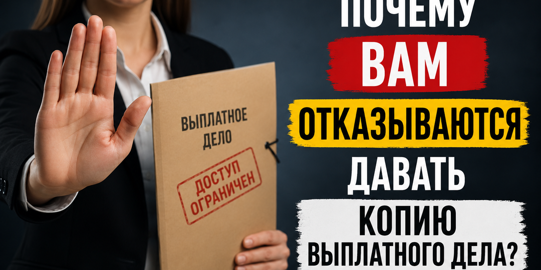 Почему ВАМ отказываются давать копию выплатного дела?