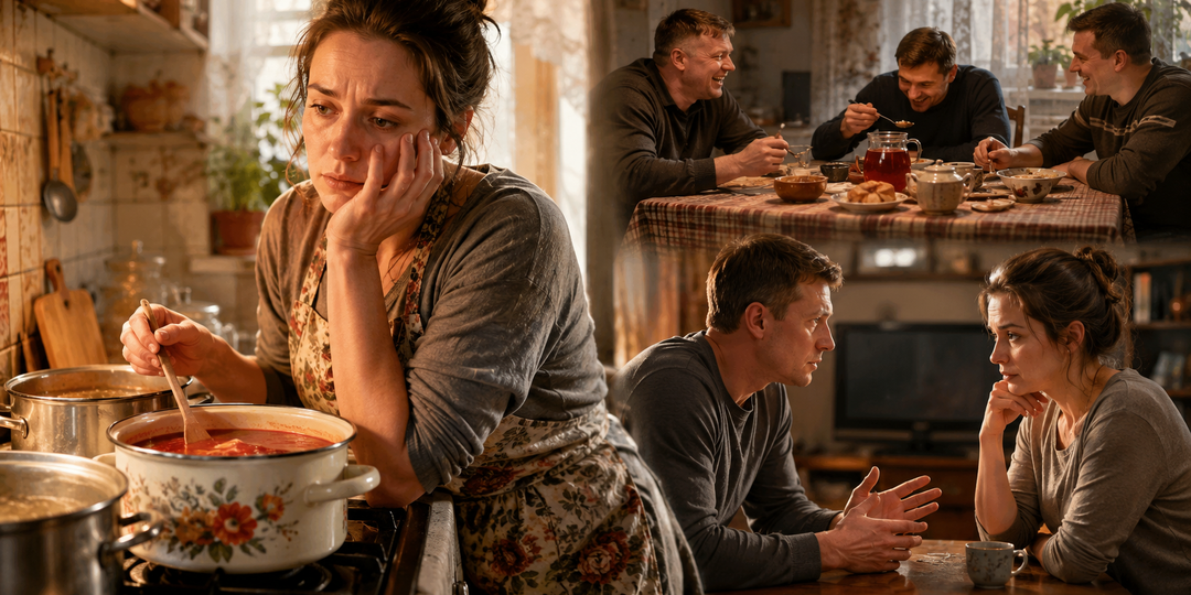 «Три года я кормила его друзей каждый день» — призналась она мужу, и он впервые по-настоящему услышал