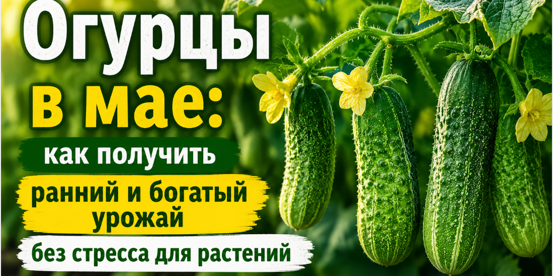 Огурцы в мае: как получить ранний и богатый урожай без стресса для растений
