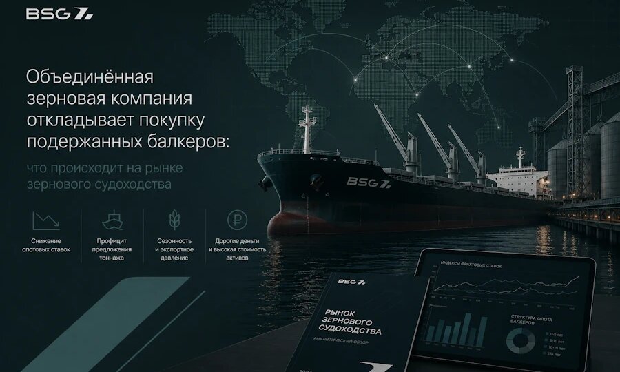 Объединённая зерновая компания откладывает покупку подержанных балкеров: что происходит на рынке зернового судоходства