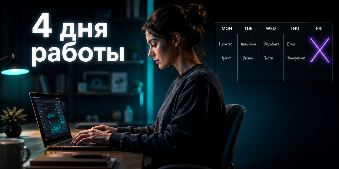 Четырёхдневная рабочая неделя к 2035 году: как изменится работа, зарплаты и сама жизнь