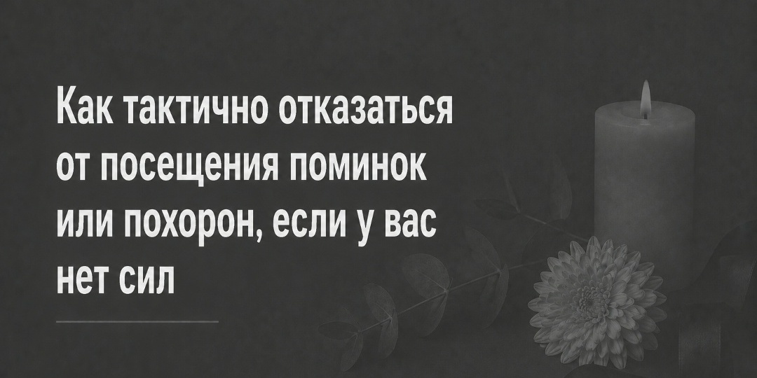 Как тактично отказаться от посещения поминок или похорон, если у вас нет сил