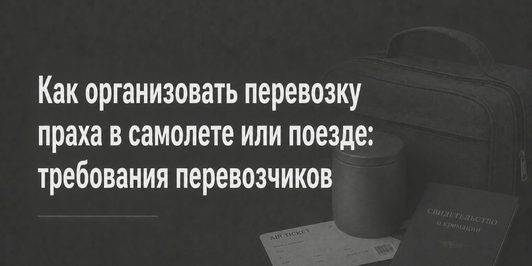 Как организовать перевозку праха в самолете или поезде: требования перевозчиков