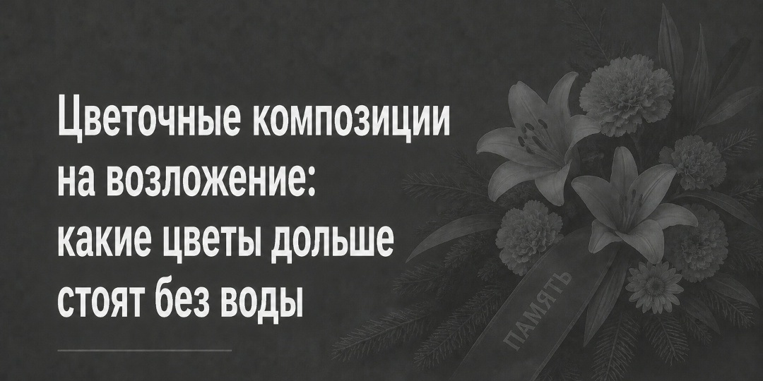 Цветочные композиции на возложение: какие цветы дольше стоят без воды