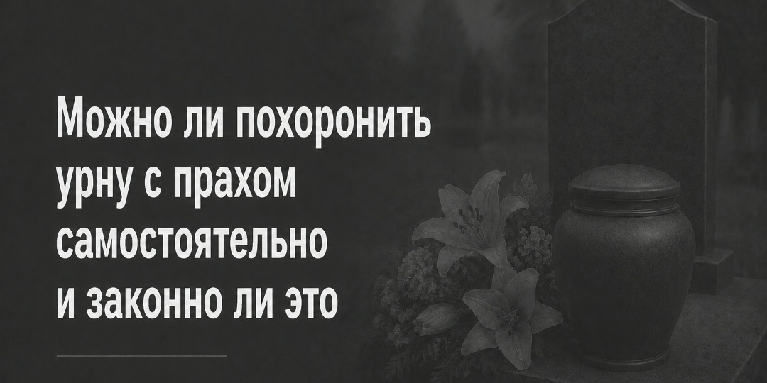 Можно ли похоронить урну с прахом самостоятельно и законно ли это