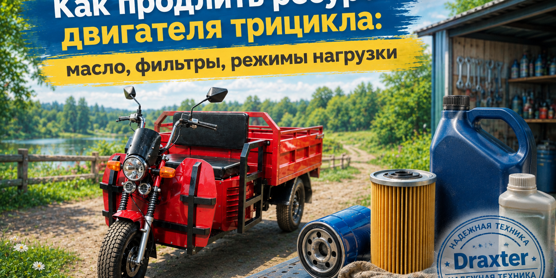 Как продлить ресурс двигателя трицикла: масло, фильтры и правильные режимы нагрузки