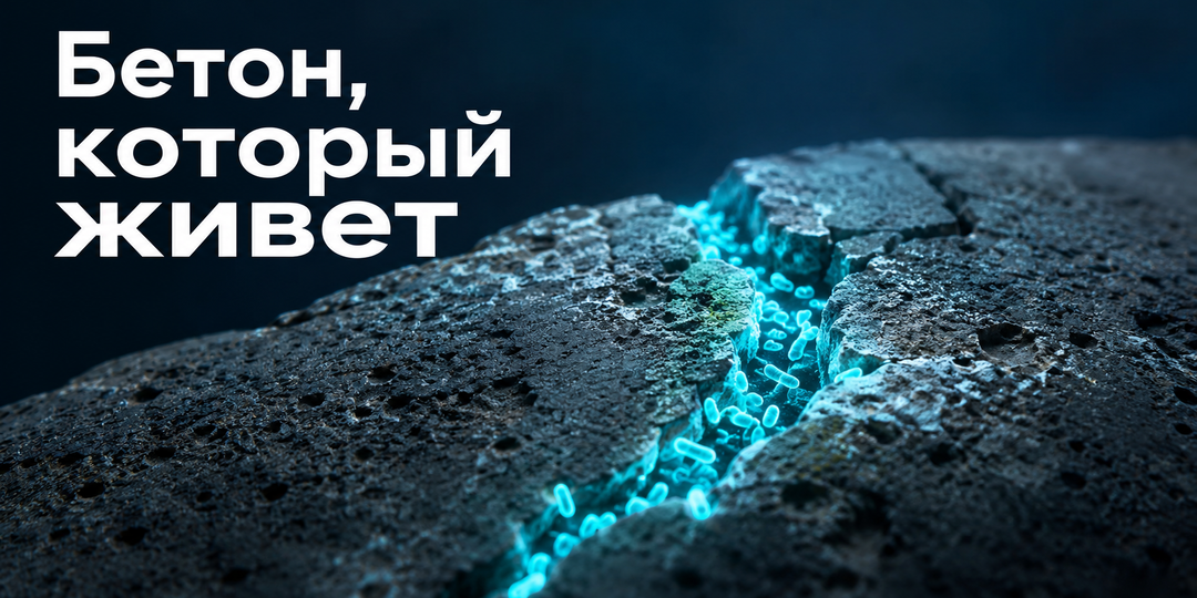 Самовосстанавливающийся бетон: как бактерии чинят трещины без рабочих и техники