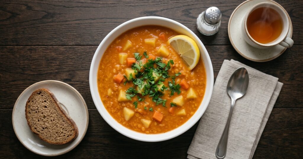 Чечевичный суп с овощами и копчёной паприкой: сытный, ароматный, вкусный