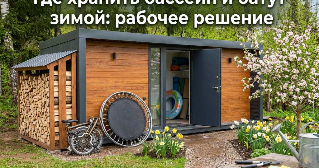 Где хранить зимой бассейн, шезлонги и батут: защищаем от мороза