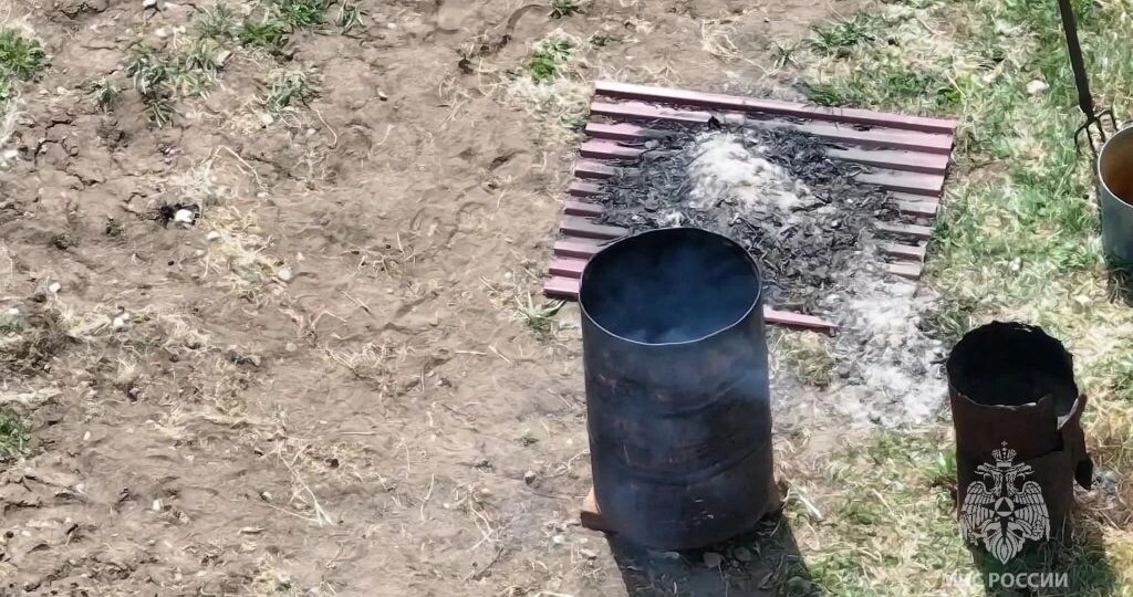 Сжигавшего мусор в период запрета дачника снял дрон под Читой