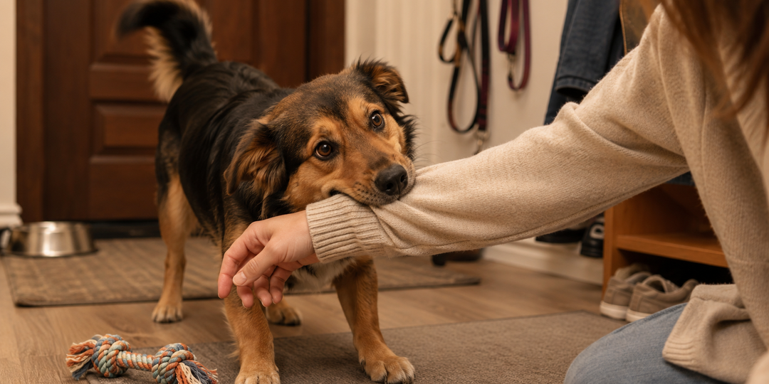 Собака слегка покусывает руки: когда милая игра становится тревожным сигналом