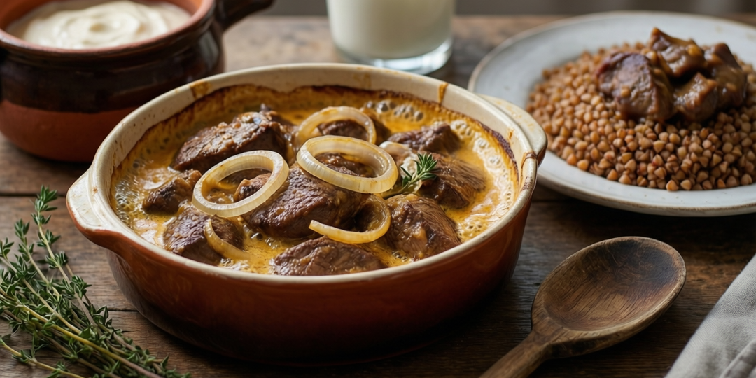 Куриная печень в духовке под сметанным соусом: мягкая, нежная и без единой капли масла на сковороде