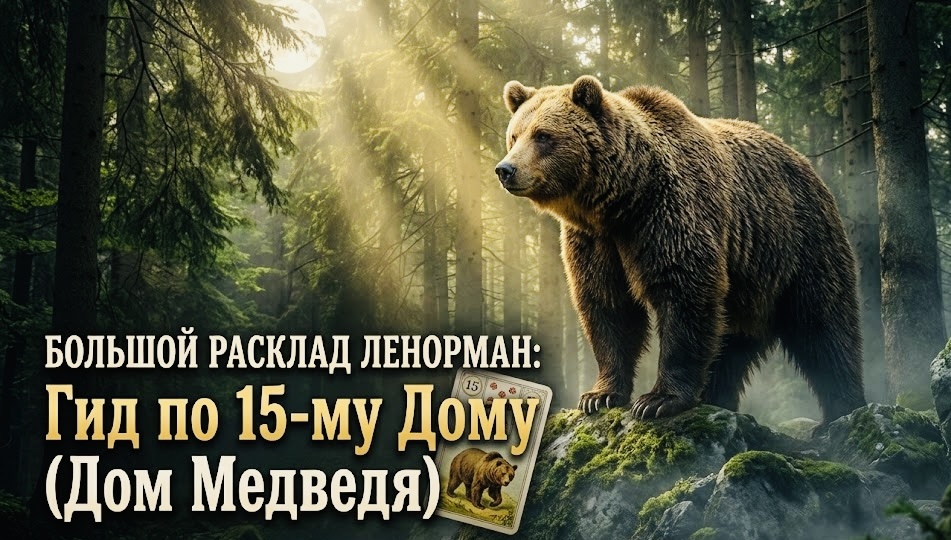 Большой расклад Ленорман: Полный гид по 15-му Дому (Дом Медведя).