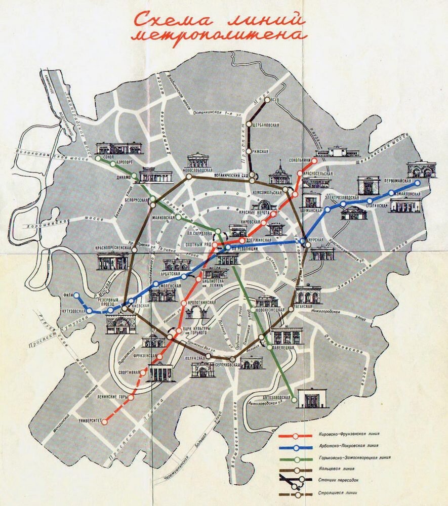 Советская карта метро