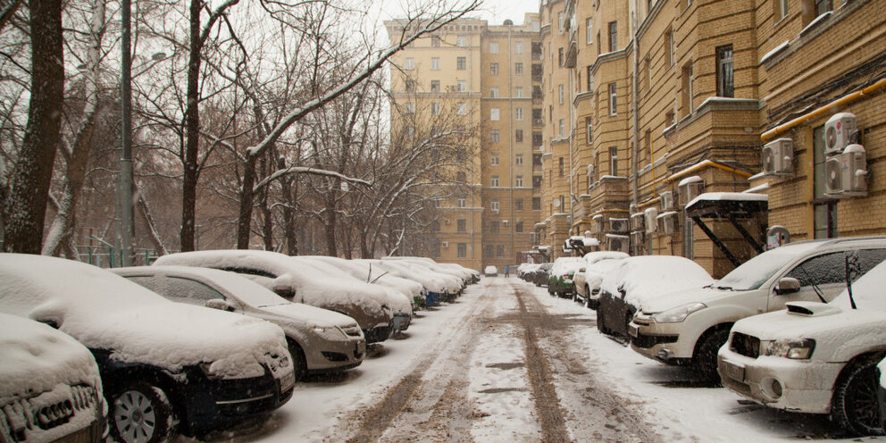 Парковка зимой