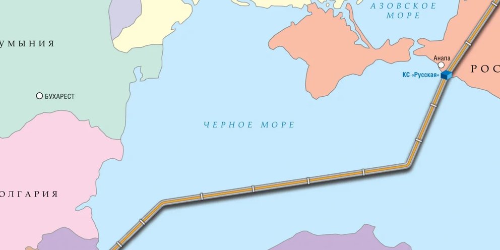 Турецкий поток на карте европы крупным планом