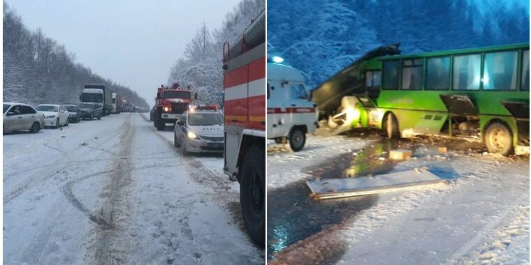 ДТП С автобусом Пермский край. Авария в Перми автобус на трассе.