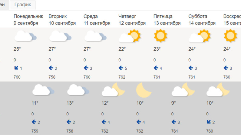 Какая погода будет месяц