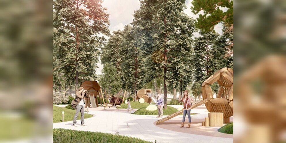 благоустройство реки. рендеры парков. визуализация детской площадки. сан франциско парк лавочки. парк визуализация.