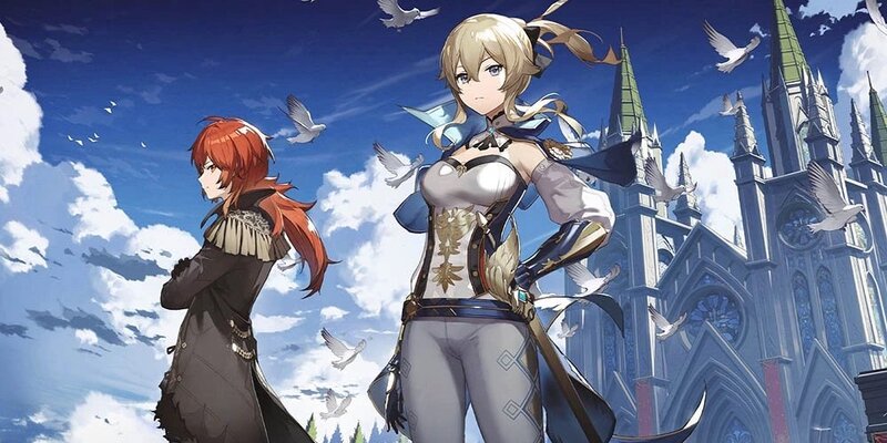 вестник бездны геншин. геншин импакт. аратаки итто геншин персонаж. эола и чжун ли. тайяки геншин импакт.