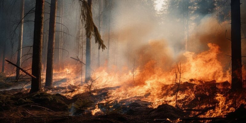 Границы лесного пожара