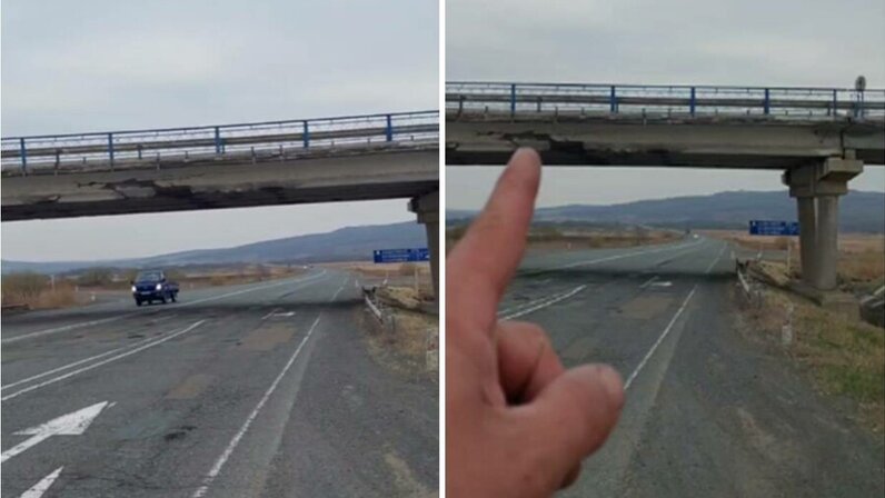 Обрушение моста видео