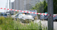 Место подрыва автомобиля в&nbsp;Балашихе сняли сверху|