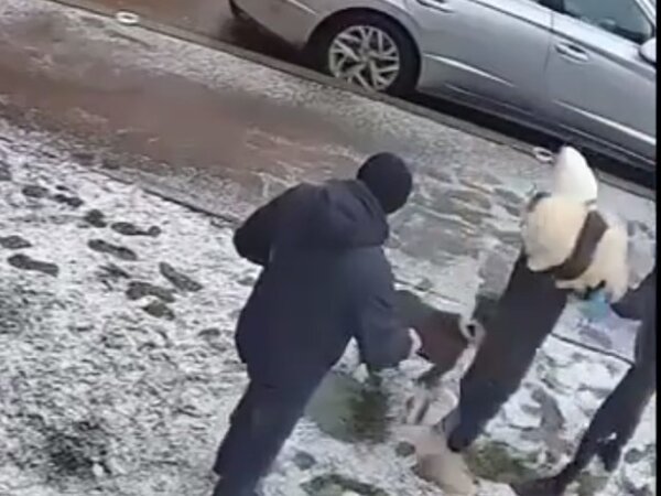 Пытается увести парня