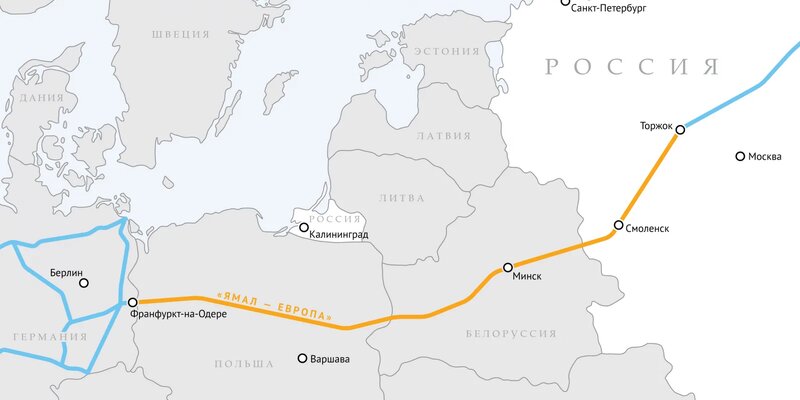 Газопровод ямал европа на карте