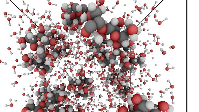 Molecular liquids. Молекулярная модель. Смоделировать молекулы при алкоголе.