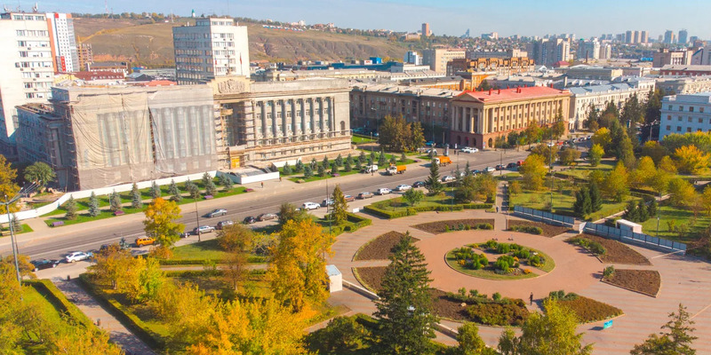 Площадь в красноярске фото Началась подготовка к строительству станции "Площадь Революции" красноярского ме