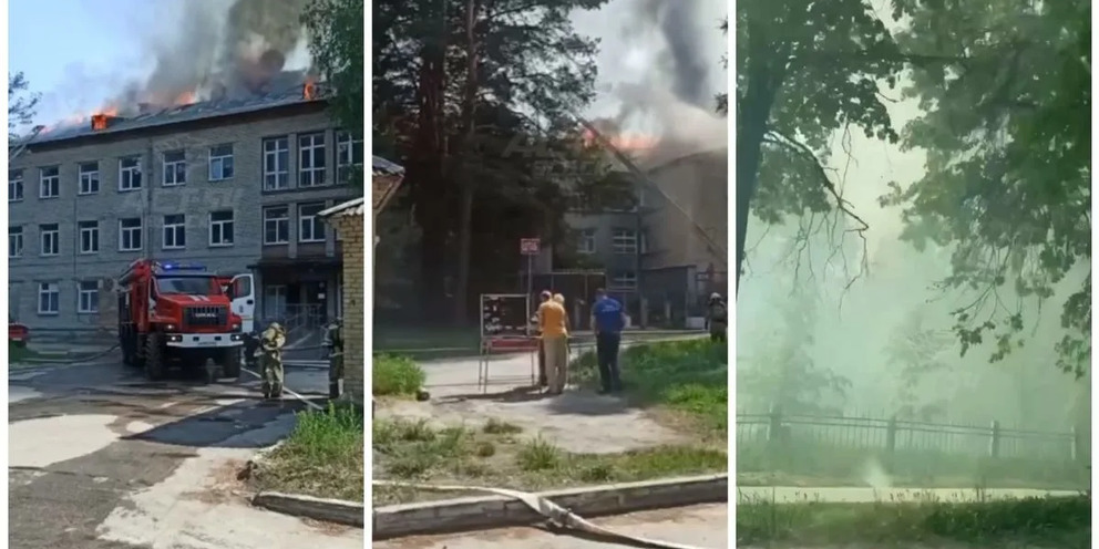 Сжигание в новосибирске. Пожар в больнице Академгородка в Новосибирске. Горела больница Академгородок. Пожар ЦКБ 04 июня НСК. Пожар фото.