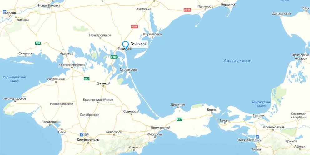 Геническ херсонская область карта