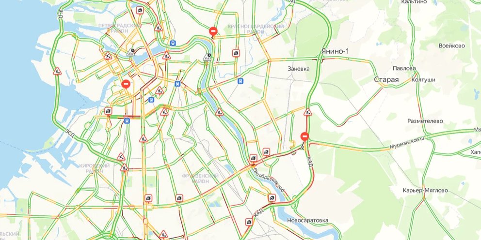 Карта ремонта дорог в спб карта