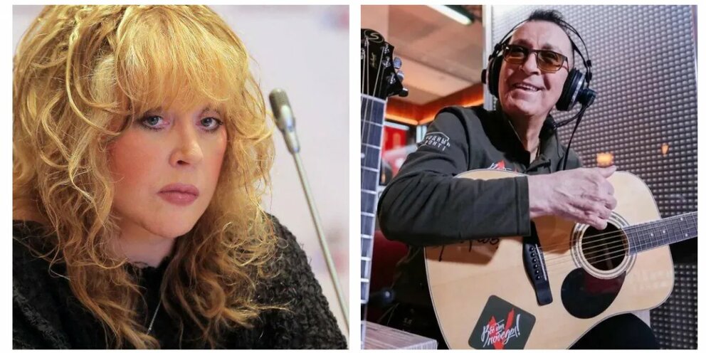 алла пугачева и резник. эстрадный магнат написавший для пугачевой. икона примадонна на синем фоне. ровесники аллы пугачевой певицы. алла пугачёва 2022.