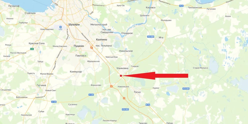 Карта в километрах