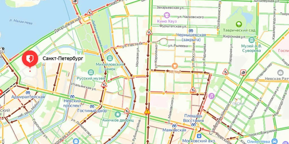 Карта перекрытия города