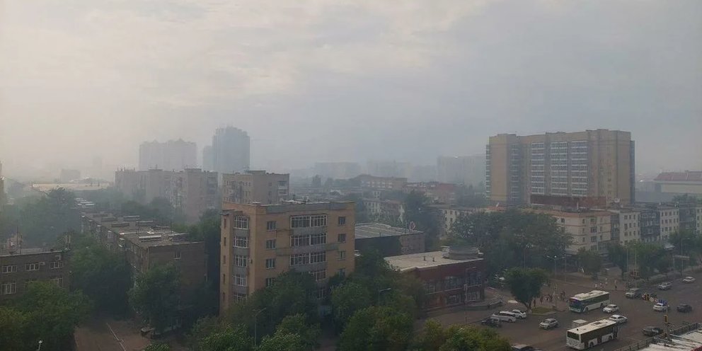 Карта дымов от пожаров